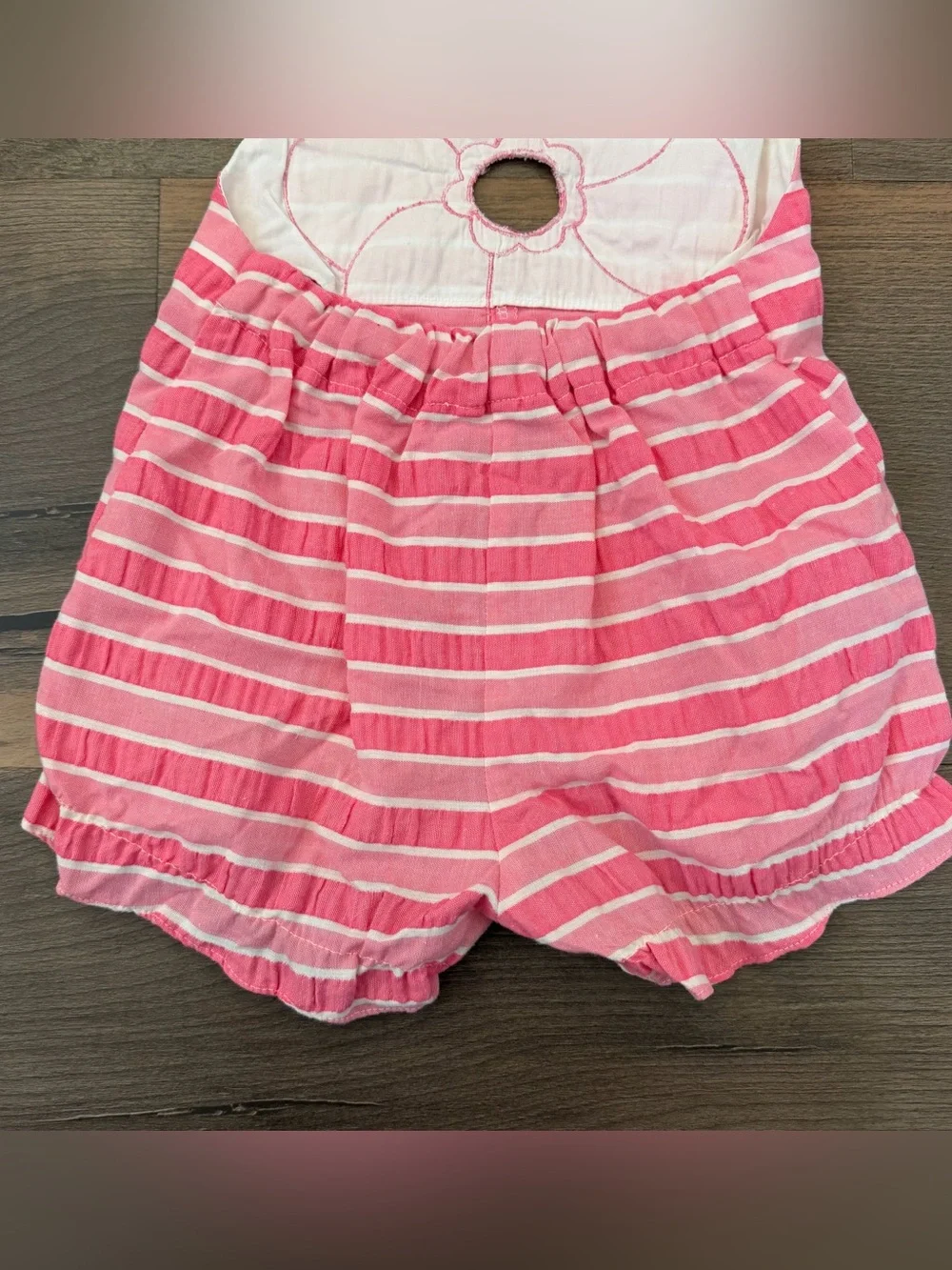 Vintage Toddler Pink Striped Halter Romper - Size 18-24 Months